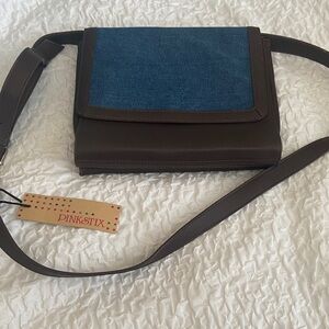 Pinkstix purse. Denim blue colour. NWT